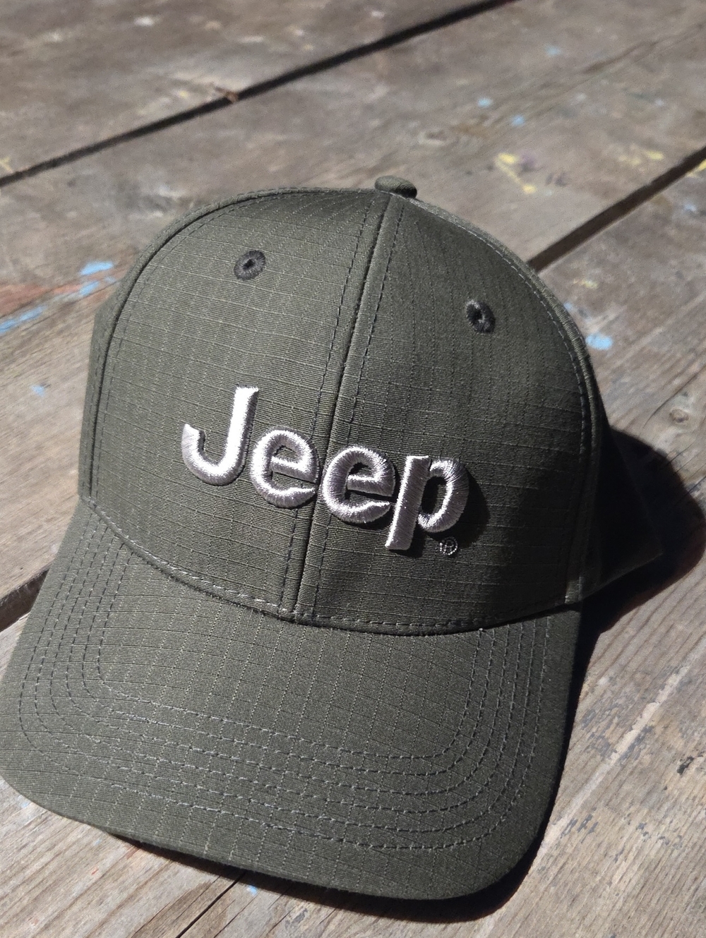 Jeep Olive Green Embroidered Logo Cap